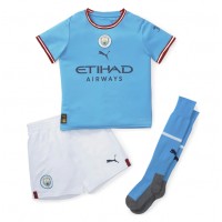 Manchester City John Stones #5 Hjemmebanesæt Børn 2022-23 Kortærmet (+ Korte bukser)